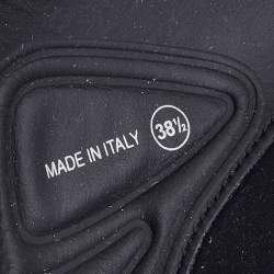 Pre Owned Dior Pink/Black Fabric and Mesh Neoprene Fusion Embellished Low Top Sneakers Size 38.5