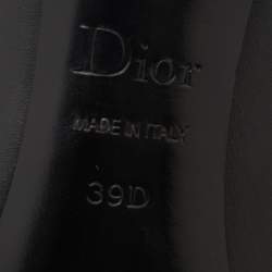 Pre Owned Dior Black Patent and Leather V Cut Pointed Cap Toe Pumps Size 39