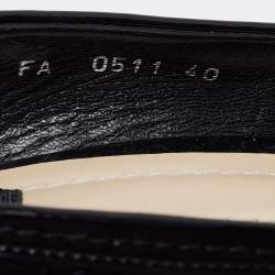 Pre Owned Dior Black Cannage Patent Leather Bow Pumps Size 40