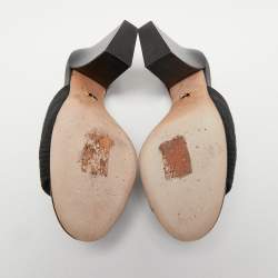 Pre Owned Dior Black Canvas Dway Embroidered Mules Size 35