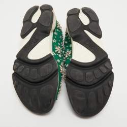 Pre Owned Dior Green Mesh Fusion Sneakers Size 37.5