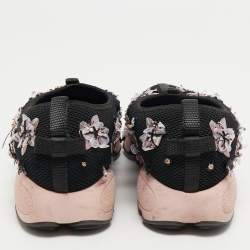 Pre Owned Dior Black Mesh Fusion Sneakers Size 38