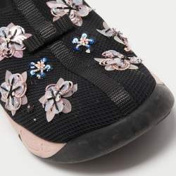 Pre Owned Dior Black Mesh Fusion Sneakers Size 38