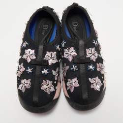 Pre Owned Dior Black Mesh Fusion Sneakers Size 38