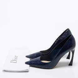 Dior Navy Blue Leather Songe Pumps Size 37