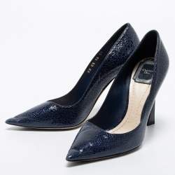 Dior Navy Blue Leather Songe Pumps Size 37