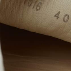 Pre Owned Dior Metallic Silver Woven Leather Espadrilles Size 40