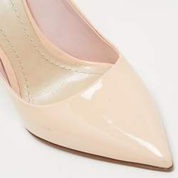 Pre Owned Dior Light Pink Patent Leather Dior Essence Pointed Toe Pumps Size 37.5