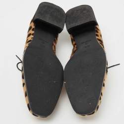 Christian Louboutin Leopard Print Calf Hair Zazou Oxfords Size 37