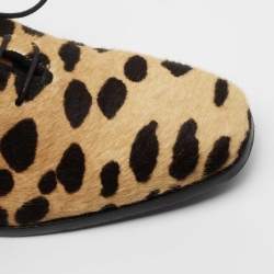 Christian Louboutin Leopard Print Calf Hair Zazou Oxfords Size 37