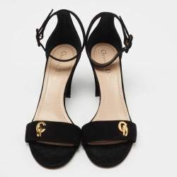 Dior Black Suede C'est Ankle Strap Sandals Size 39