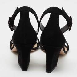 Dior Black Suede C'est Ankle Strap Sandals Size 39