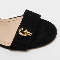 Dior Black Suede C'est Ankle Strap Sandals Size 39