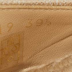 Dior Beige Fabric Criss Cross Flat Espadrilles Size 39.5