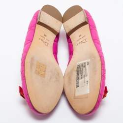 Dior Pink Quilted Cannage Leather My Dior Ballet Flats Size 38