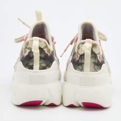 Dior Multicolor Printed Neoprene and Leather D-Connect Kaleidoscopic Sneakers Size 39.5