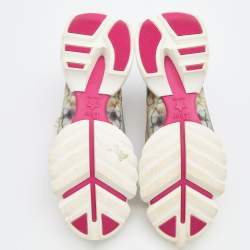 Dior Multicolor Printed Neoprene and Leather D-Connect Kaleidoscopic Sneakers Size 39.5