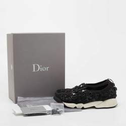 Dior Black Mesh Fusion Low Top Sneakers Size 39