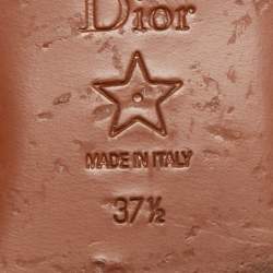 Pre Owned Dior Pink Leather 30 Montaigne Flat Slides Size 37.5