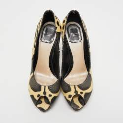 Dior Black/Yellow Stingray Miss Dior Pumps Size 37.5