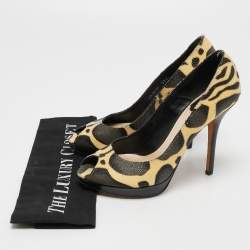 Dior Black/Yellow Stingray Miss Dior Pumps Size 37.5