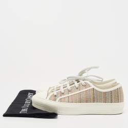 Dior Multicolor Canvas Walk'n'Dior Low Top Sneakers Size 37