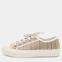 Dior Multicolor Canvas Walk'n'Dior Low Top Sneakers Size 37