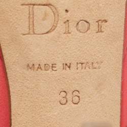 Pre Owned Dior Pink Leather Peep Toe Pumps Size 36