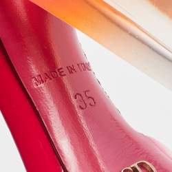 Dior Bright Pink Patent Leather and PVC Ankle Strap Sandals Size 35