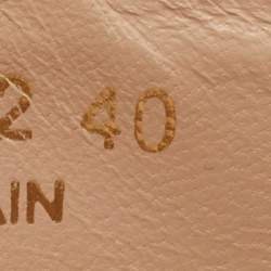 Pre Owned Valentino Blue Demin Espadrille Flats Size 40 