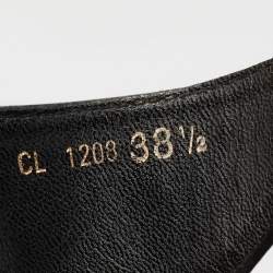 Dior Black Patent Wedge Ankle Strap Sandals Size 38.5