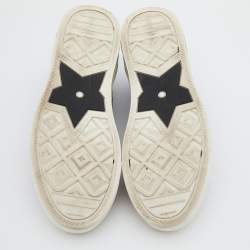 Dior Black/White Technical Knit and Leather Walk'n'Dior High Top Sneakers Size 36