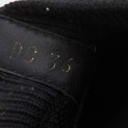 Dior Black/White Technical Knit and Leather Walk'n'Dior High Top Sneakers Size 36