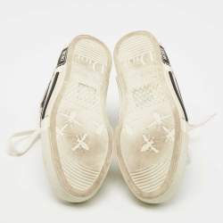 Pre Owned Dior Grey Mesh and PVC B23 High Top Sneakers Size 36