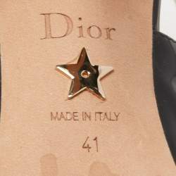 Dior Black Patent Leather J'adior Slingback Pumps Size 41