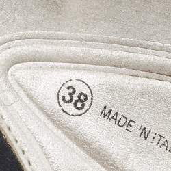 Pre Owned Dior Navy Blue Crystal Embellished Mesh Fusion Sneakers Size 38