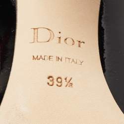 Dior Black/Blue Patent Leather Pointed Toe Pumps Size 39.5