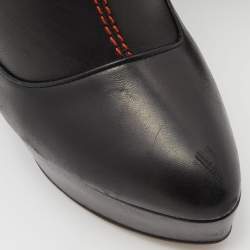 Pre Owned Christian Dior Black Leather Vision Knee Length Boots Size 41