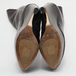 Pre Owned Christian Dior Black Leather Vision Knee Length Boots Size 41