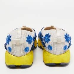 Pre Owned Dior White Mesh Embellished Fusion Sneakers Size 39
