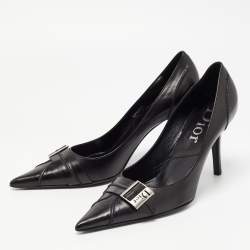 Dior Black Leather Pointed Toe Pumps Size 39.5