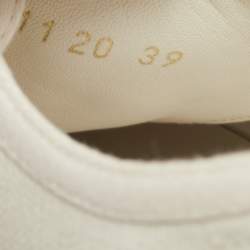 Dior  White Canvas Walk N Dior Low Top Sneakers Size 39
