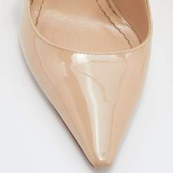 Dior Beige Patent Leather J'adior Slingback Pumps Size 36