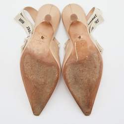 Dior Beige Patent Leather J'adior Slingback Pumps Size 36