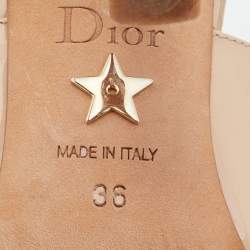 Dior Beige Patent Leather J'adior Slingback Pumps Size 36