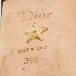 Dior Black Canvas J'adior Slingback Flat Sandals Size 39.5