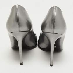 Dior Grey/Blue Patent Pointed Toe Pumps Size 39