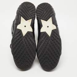 Pre Owned Dior Black Perforated Leather and Suede J'adior High Top Sneakers Size 39.5