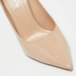 Dior Beige Patent Leather Pointed Toe Pumps Size 39 
