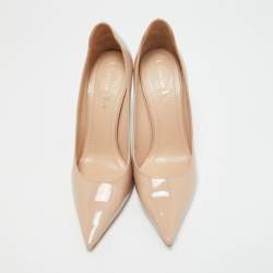 Dior Beige Patent Leather Pointed Toe Pumps Size 39 